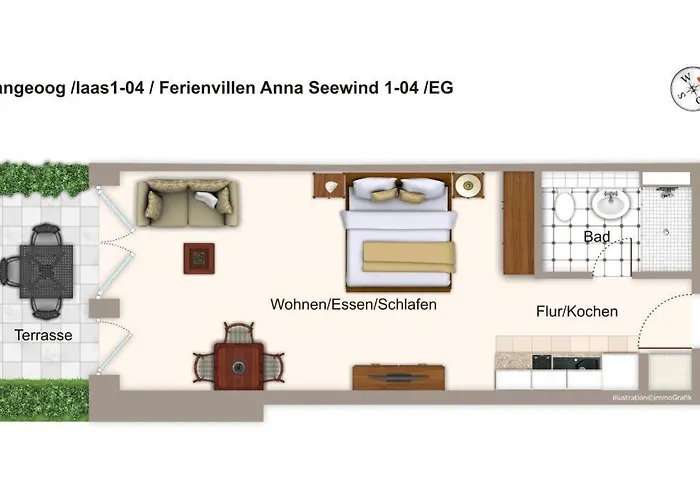 アパート Apartmentvilla Anna Apartmentvilla Anna 1-04 ランゲオーク